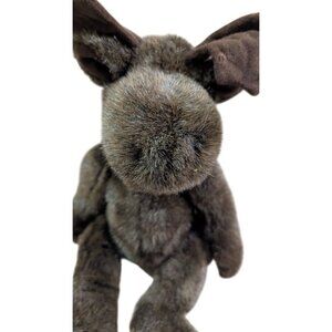 Russ Berrie Wildwood‎ Brown Plush Moose Stuffed Animal With Floppy Ears 12"